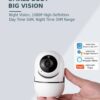 wifi security indoor camera, tuya smart life, google home, alexa voice control